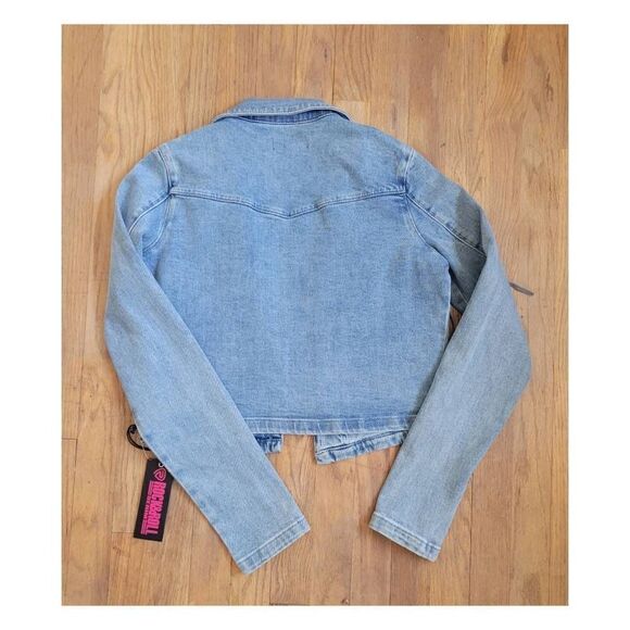 NWT Rock & Roll Fringe Denim Jacket - Picture 2 of 6